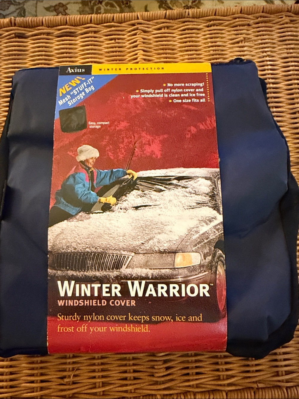 Axius (division of Penzoil-QuakerState) winter snow warrior car windshield cover